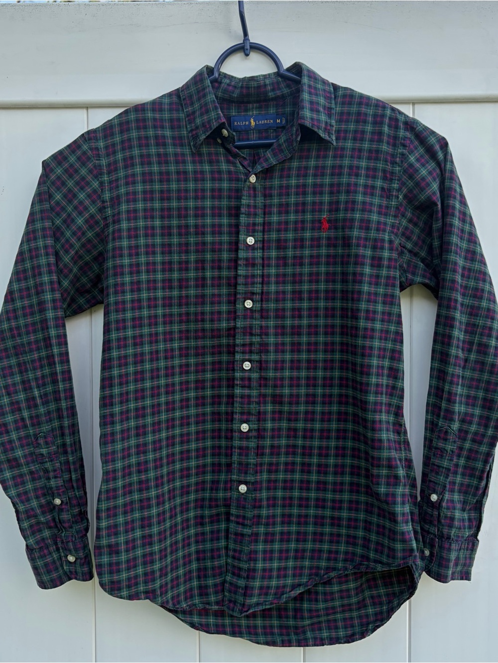 Ralph Lauren Dark Green Tartan Plaid Button-Down Shirt